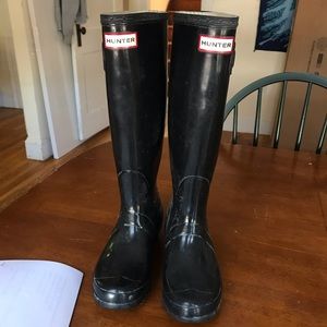 Authentic Hunter Rain boots. Lightly worn